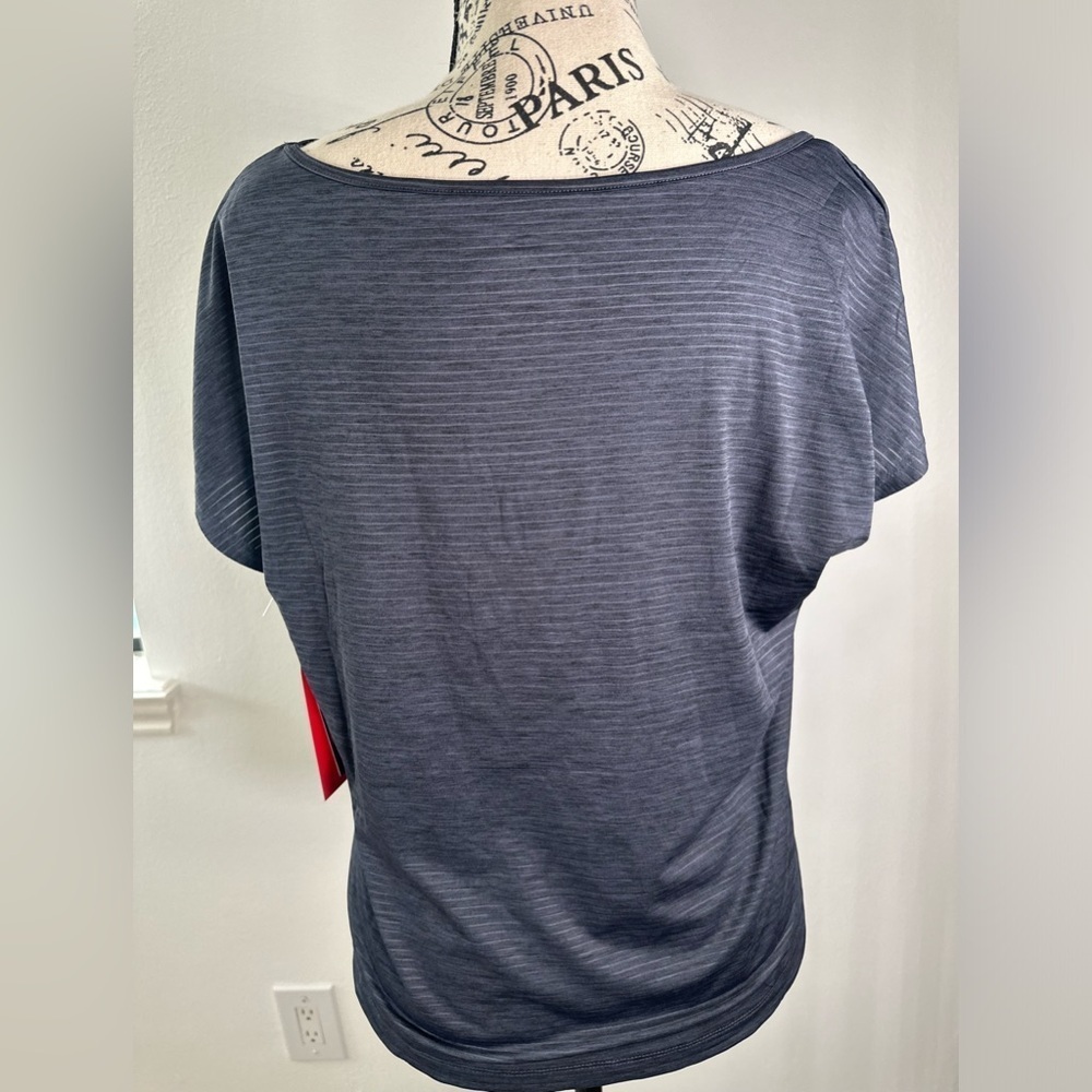 ASICS Women's Linear Training Crop Top Gray Large NWT - Picture 5 of 6